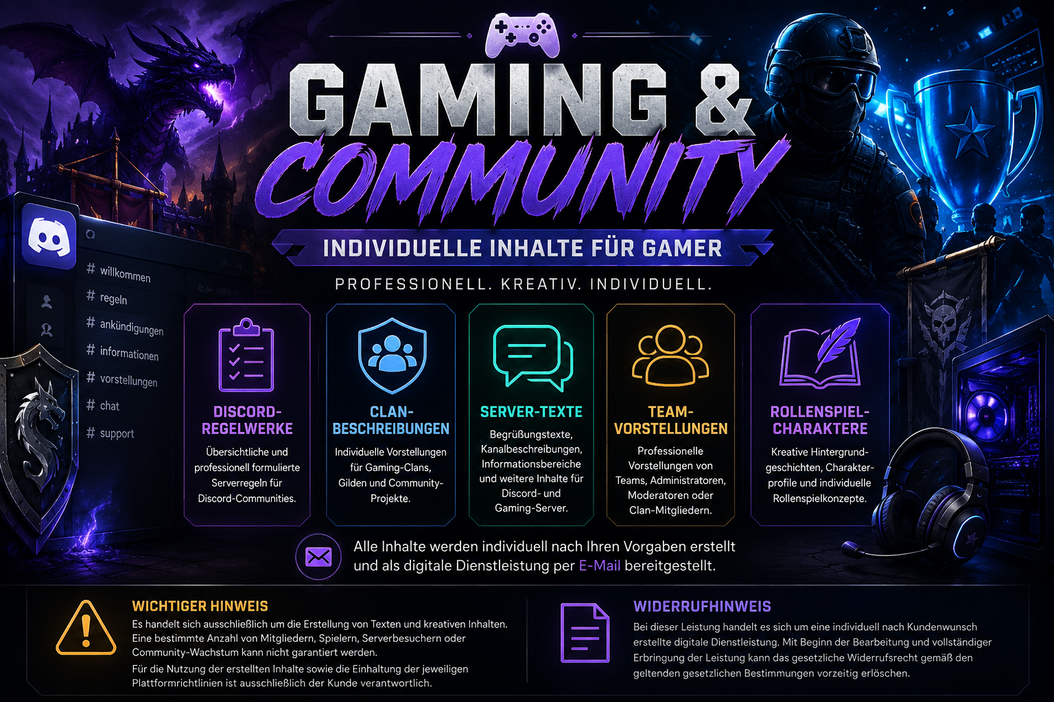 🎮 Gaming & Community – Individuelle Inhalte für Gamer